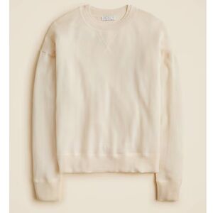 J. Crew Heather Cream Beige Merino Wool Oversized Crewneck Sweater - XS / Small